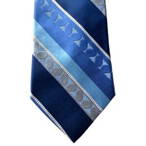 Nicole Miller NY Bartender All Silk Tie MARTINI Glass Blue Stripe Novelty 60"